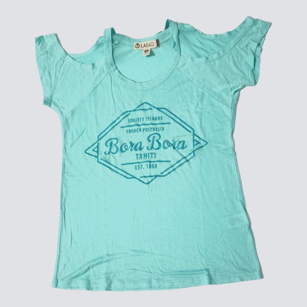 Lagaci Bora Bora cold off shoulder tshirt